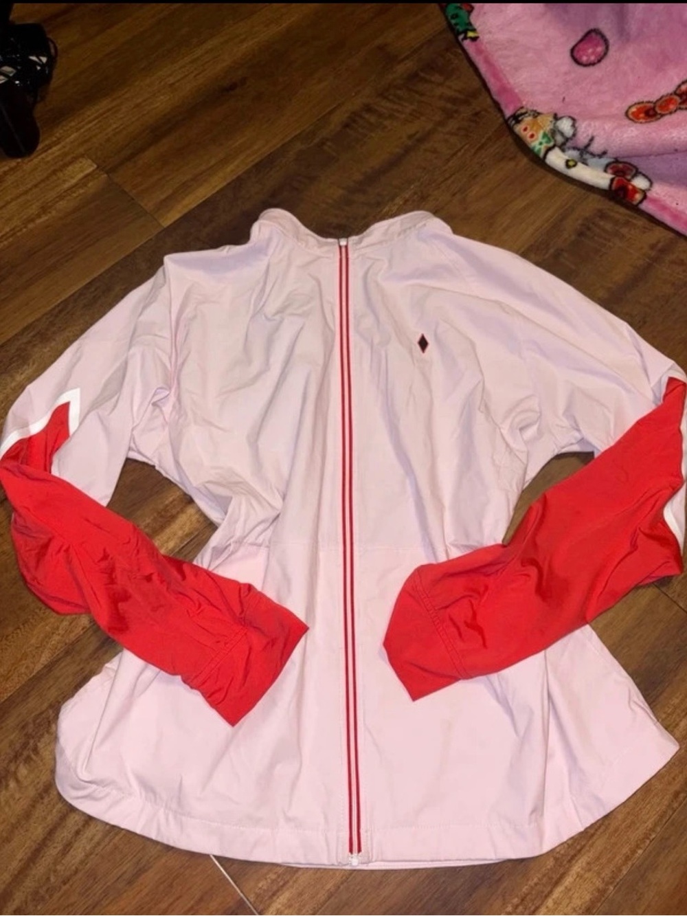 Light Pink and Red Women’s Zip Bomber Jacket